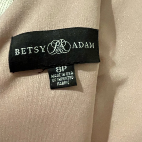 Betsy & Adam Sleeveless Ruffle Detail Dress Mauve Blush Size 8P - Picture 4 of 15